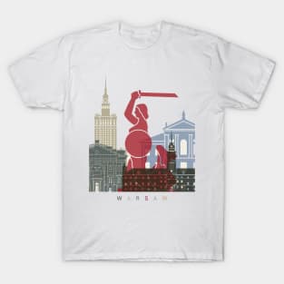 Warsaw skyline poster T-Shirt